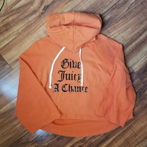 Juicy couture orange baggy hoodie sweater medium